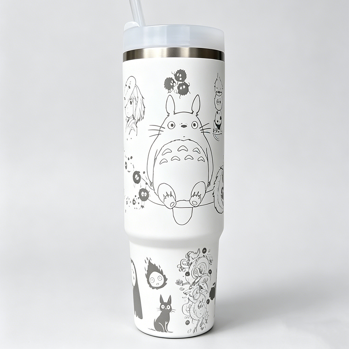 Studio Ghibli Totoro Black & White Tumbler