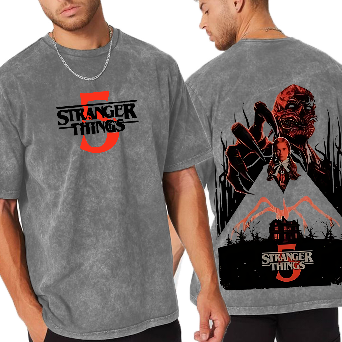 Stranger Things Stranger Things Season 5 One Last Adventure Unisex  Washed T-shirt/Crewneck/Hoodie