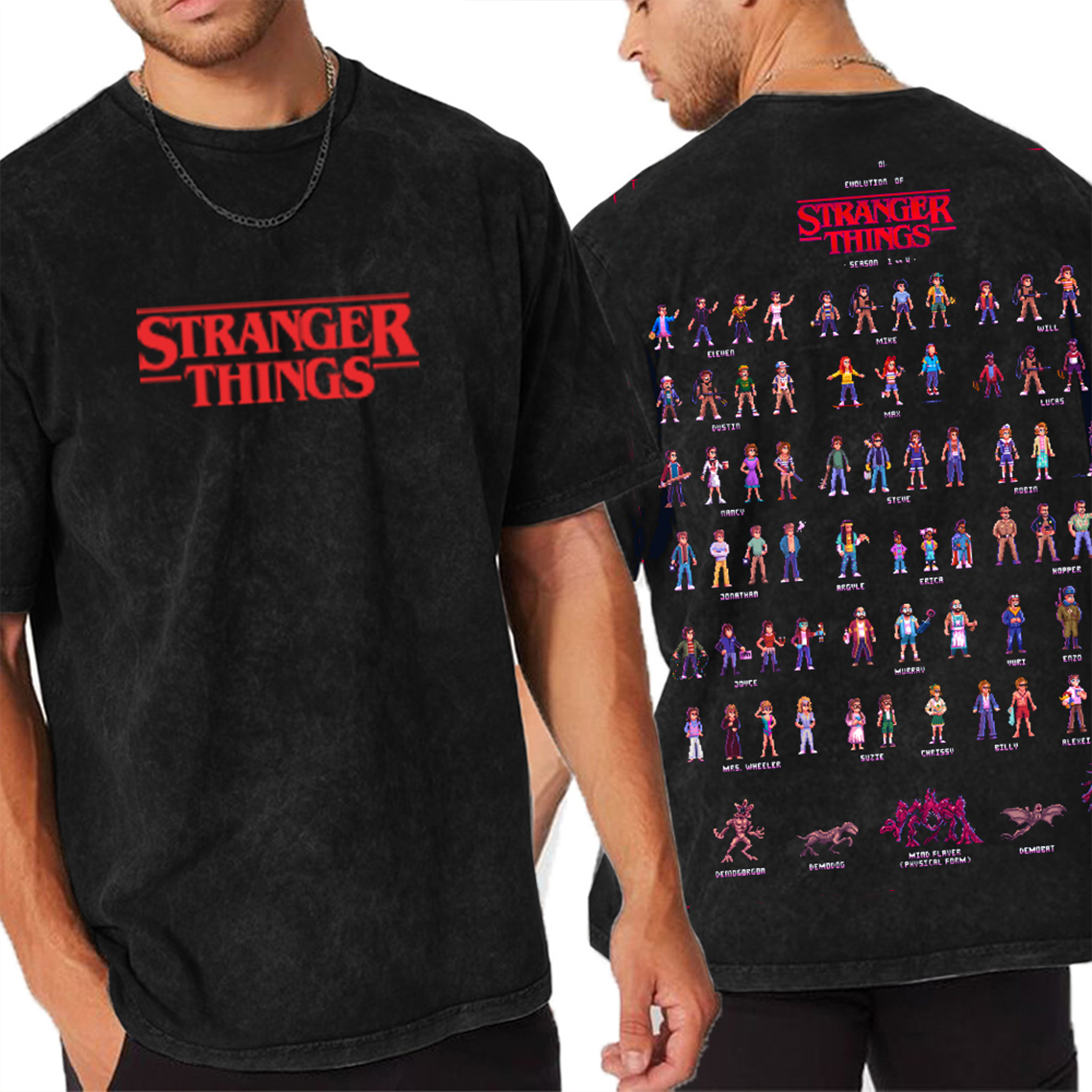 Stranger Things Unisex Washed T-shirt/Crewneck/Hoodie
