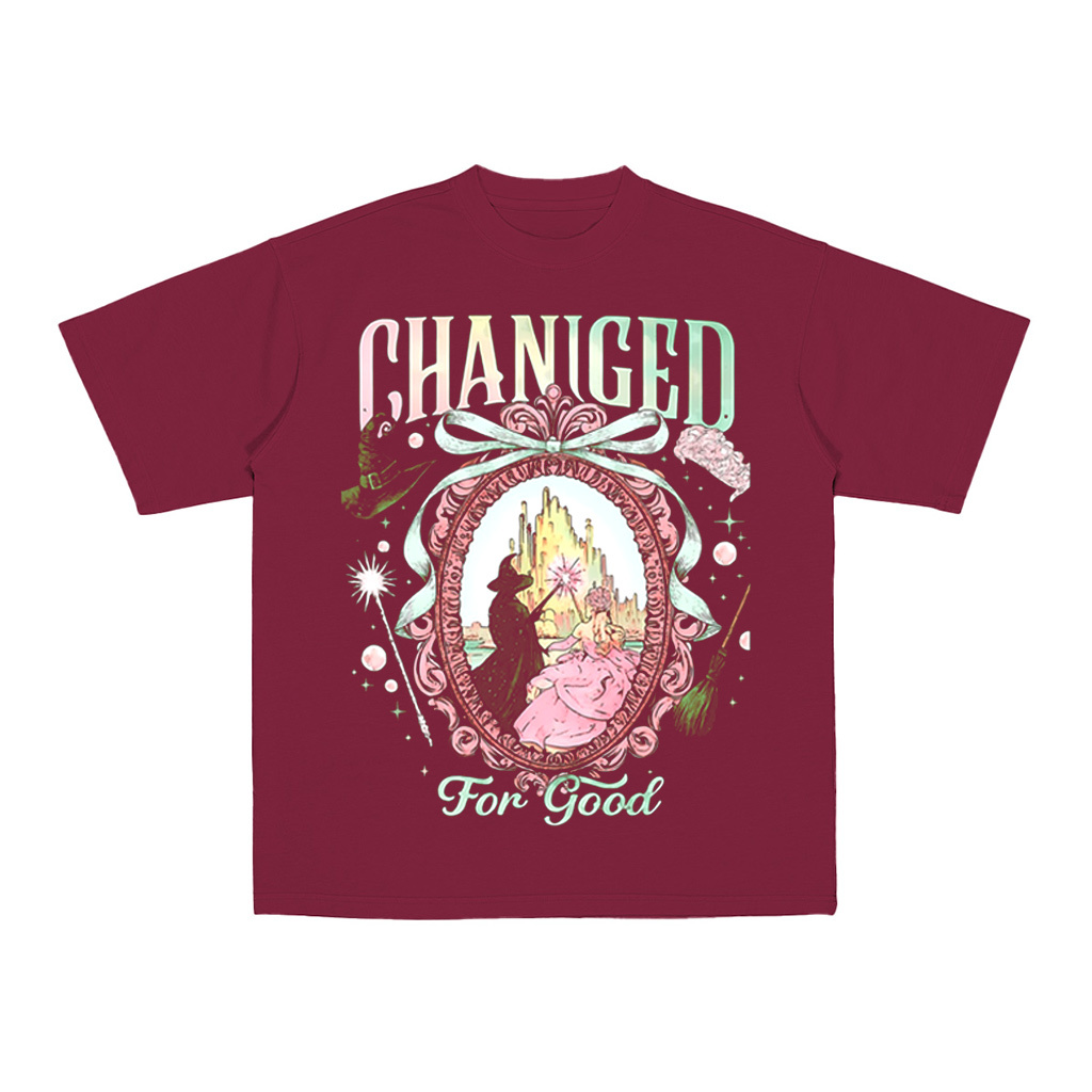Wicked Changed For Good Witch On Mirror Pink and Green Musical Shirt/Crewneck/Hoodie