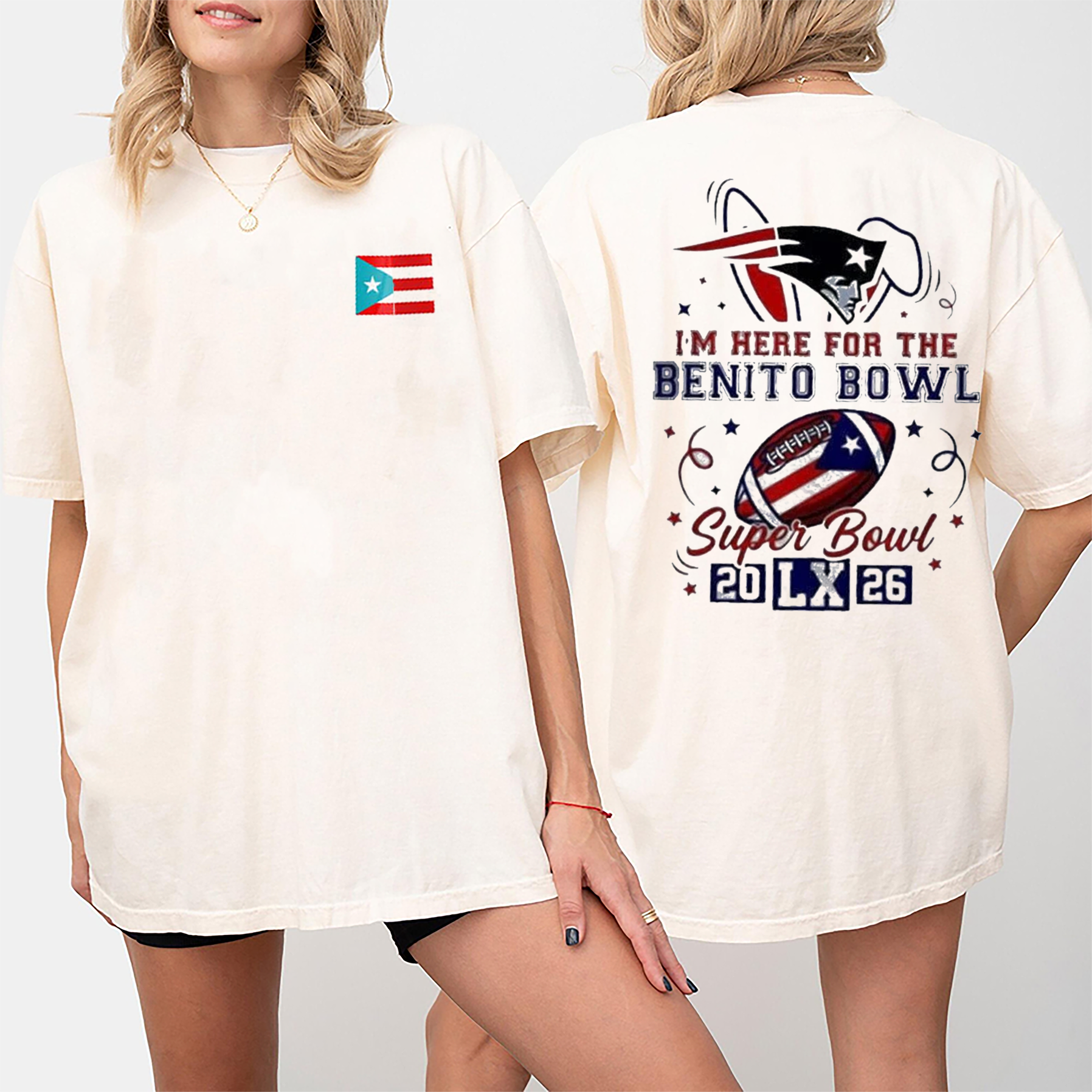 New England Patriots I’m here for the Benito Bowl Super Bowl LX 2026 Unisex Shirt/Crewneck/Hoodie