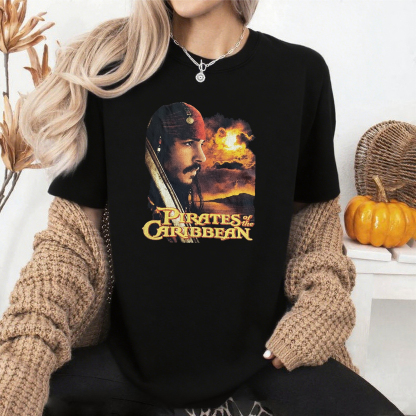 Disney Store Vintage Pirates of the Caribbean Movie T Shirt