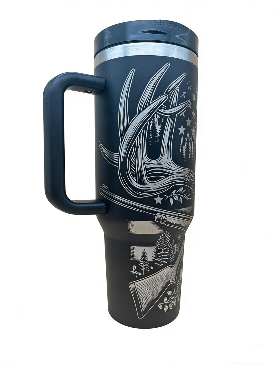 40oz Gun And Skull Tumbler