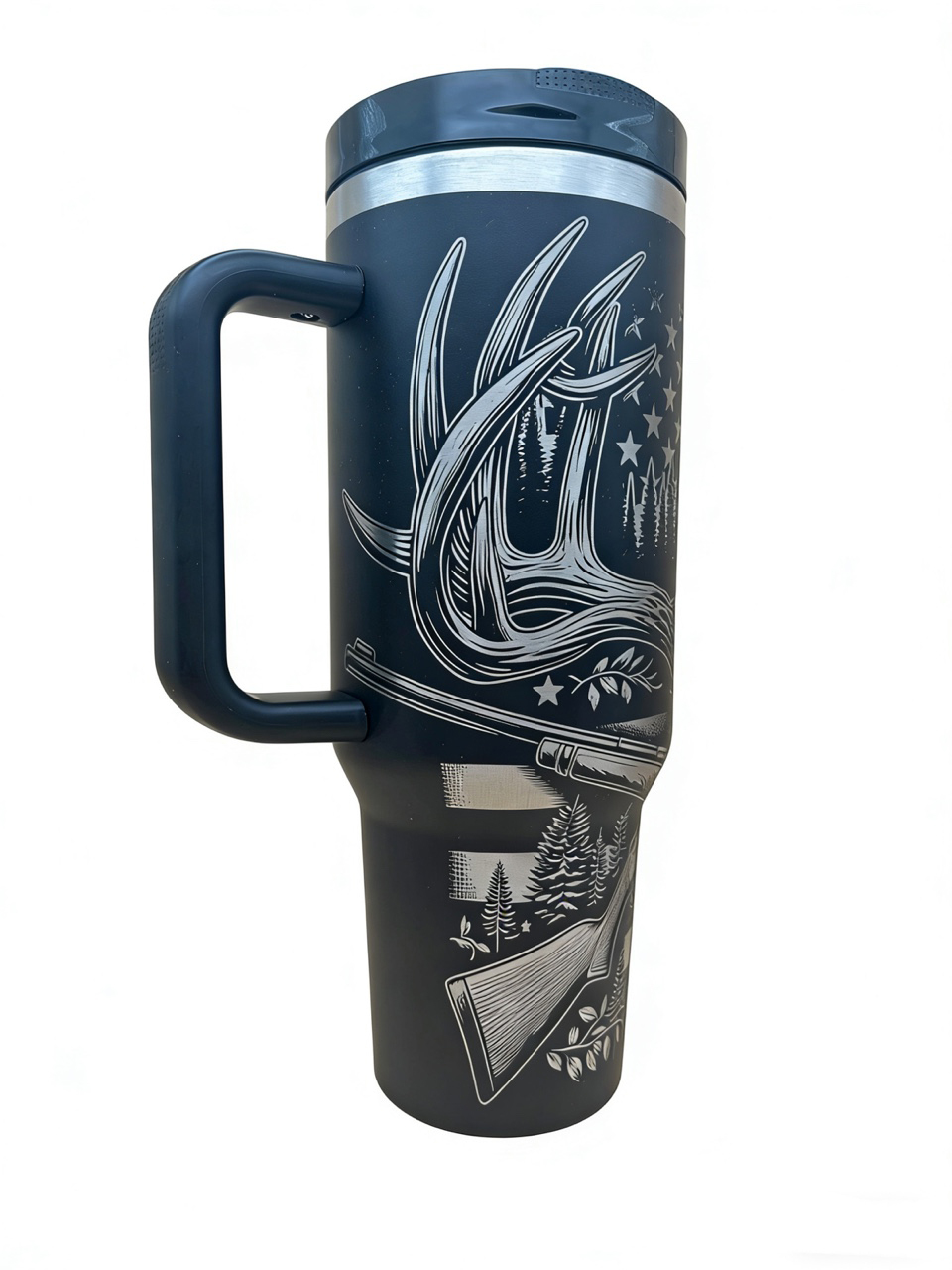 40oz Gun And Skull Tumbler