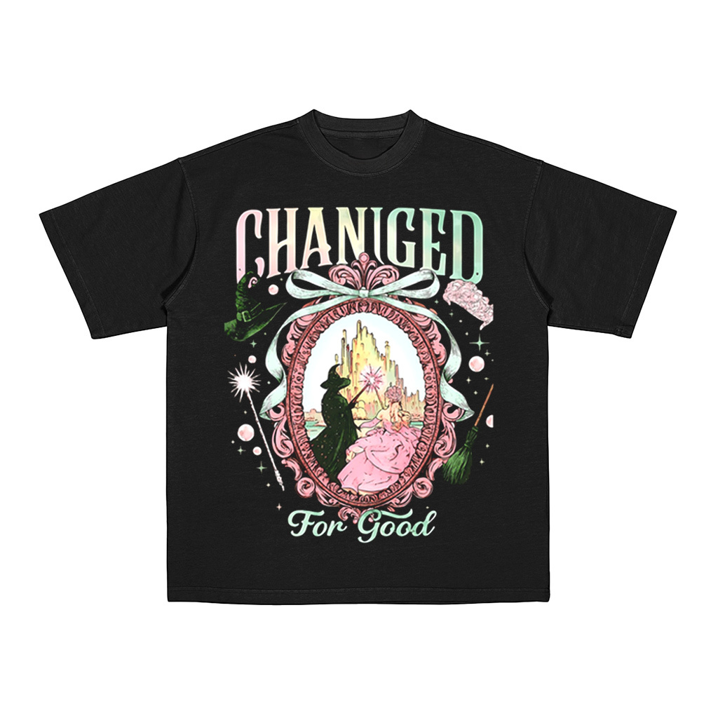 Wicked Changed For Good Witch On Mirror Pink and Green Musical Shirt/Crewneck/Hoodie