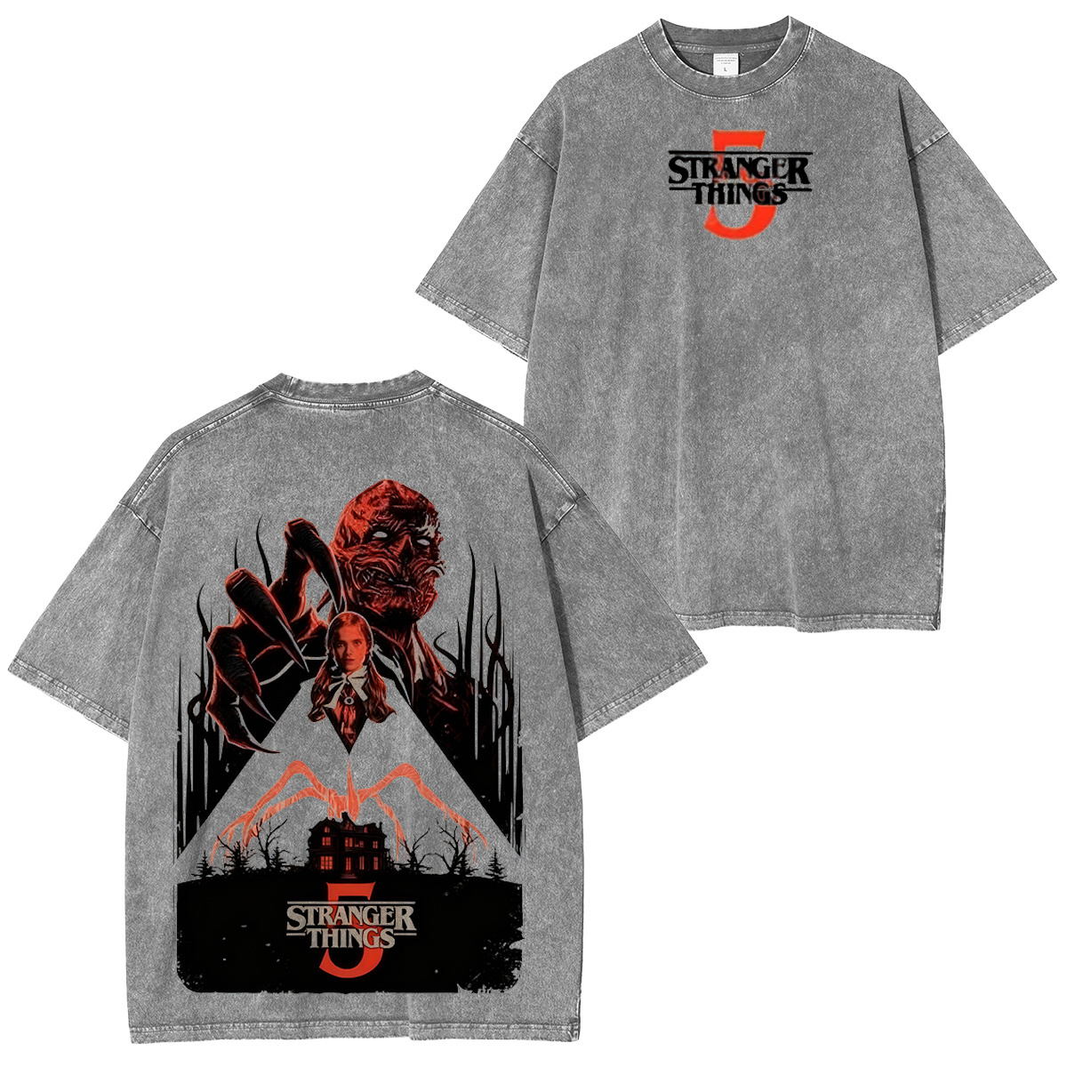 Stranger Things Stranger Things Season 5 One Last Adventure Unisex  Washed T-shirt/Crewneck/Hoodie