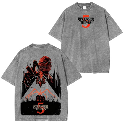 Stranger Things Stranger Things Season 5 One Last Adventure Unisex  Washed T-shirt/Crewneck/Hoodie
