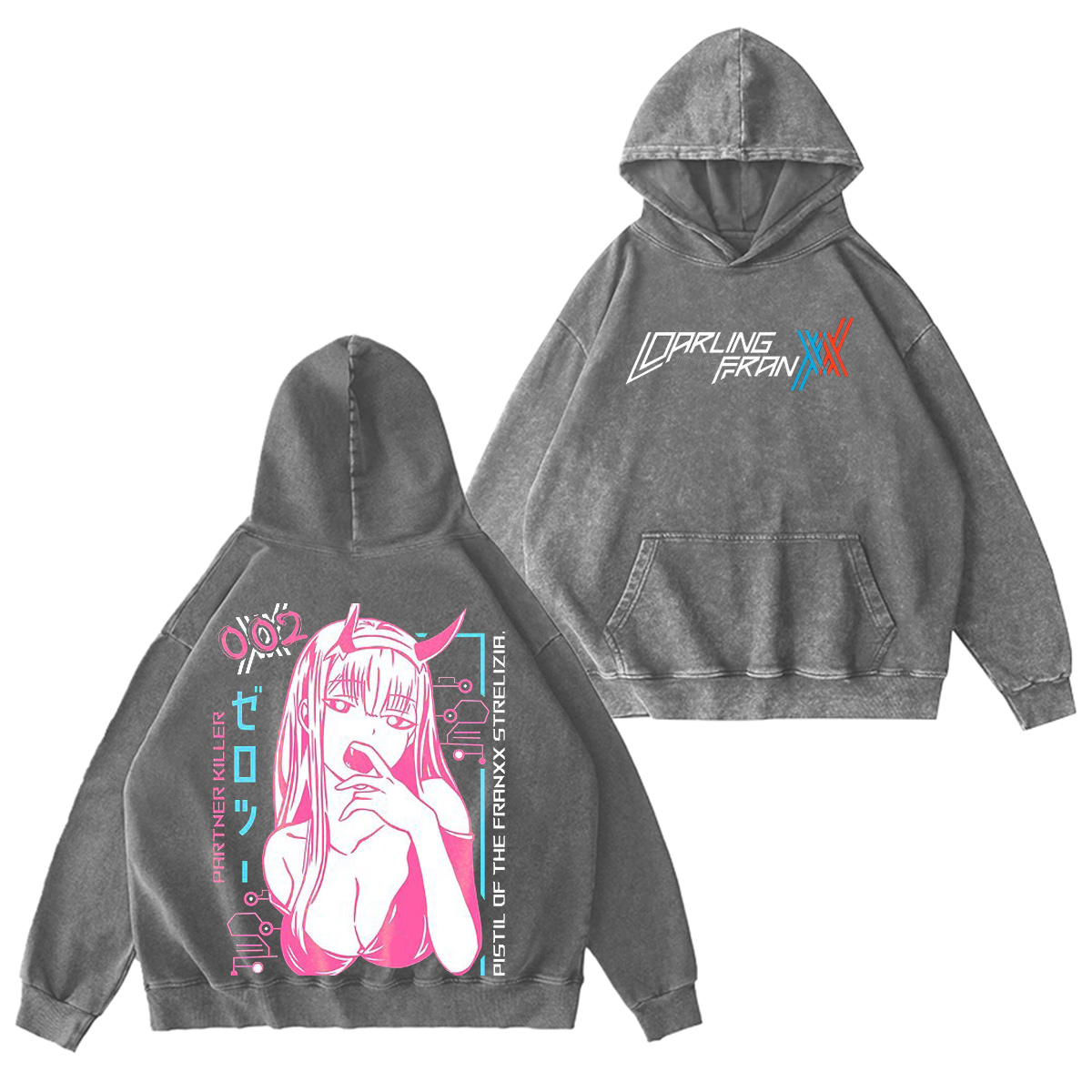 Zero Two From DARLING in the FRANXX  Washed T-shirt/Crewneck/Hoodie