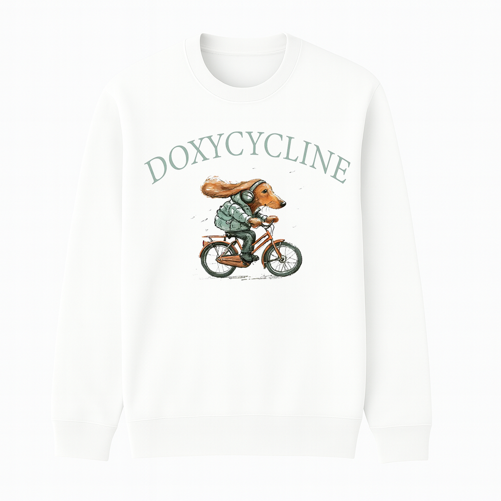 Doxycycline Dachshund Bicycle Unisex Shirt/Crewneck/Hoodie
