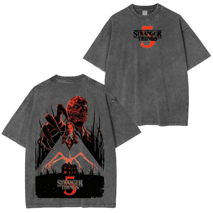 Stranger Things Stranger Things Season 5 One Last Adventure Unisex  Washed T-shirt/Crewneck/Hoodie