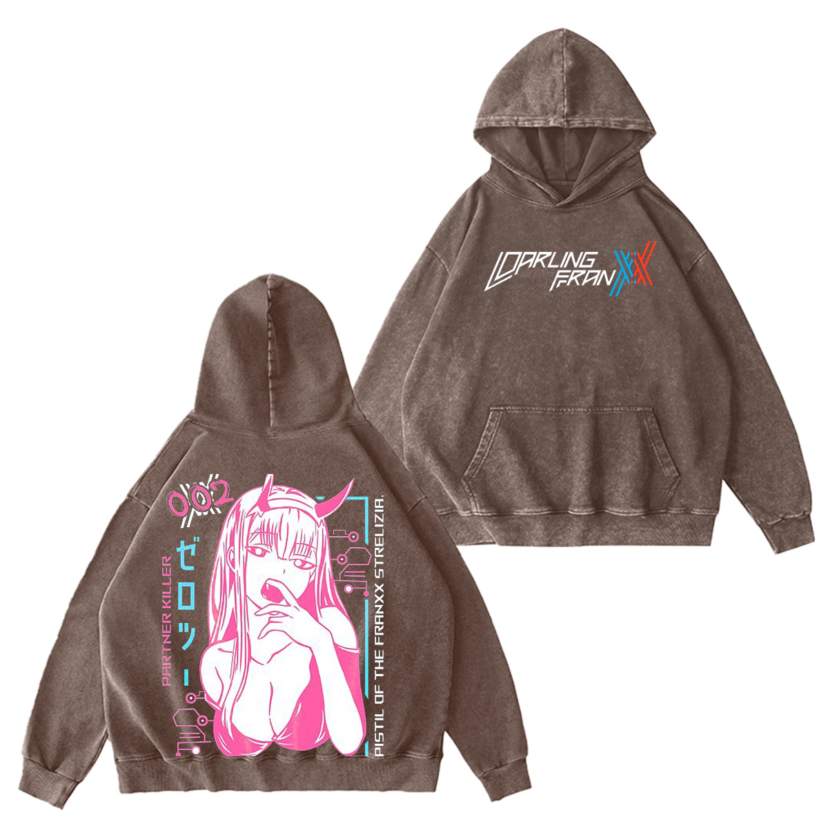 Zero Two From DARLING in the FRANXX  Washed T-shirt/Crewneck/Hoodie