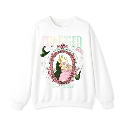 Wicked Changed For Good Witch On Mirror Pink and Green Musical Shirt/Crewneck/Hoodie