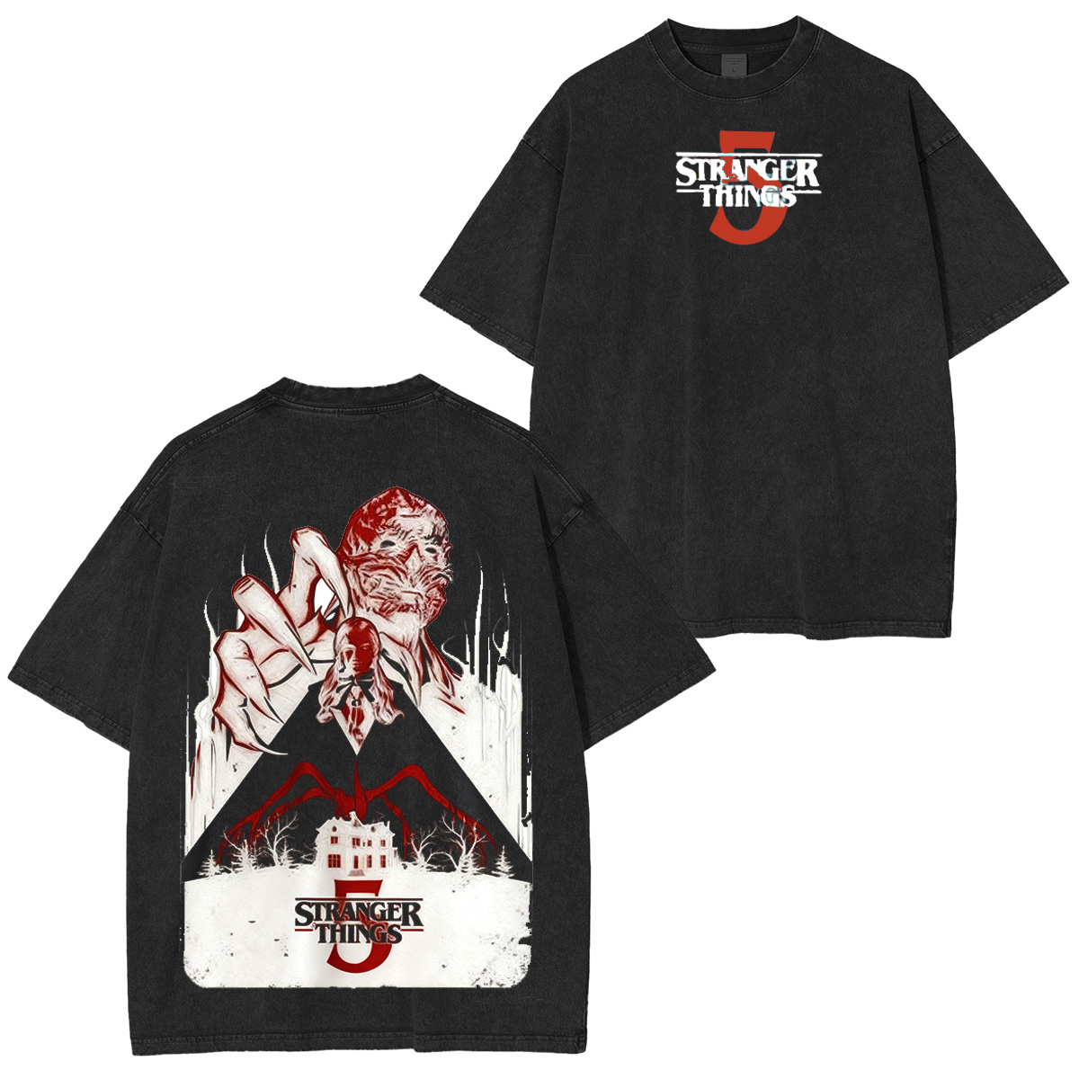 Stranger Things Stranger Things Season 5 One Last Adventure Unisex  Washed T-shirt/Crewneck/Hoodie