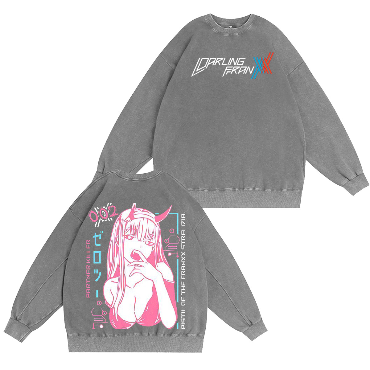 Zero Two From DARLING in the FRANXX  Washed T-shirt/Crewneck/Hoodie