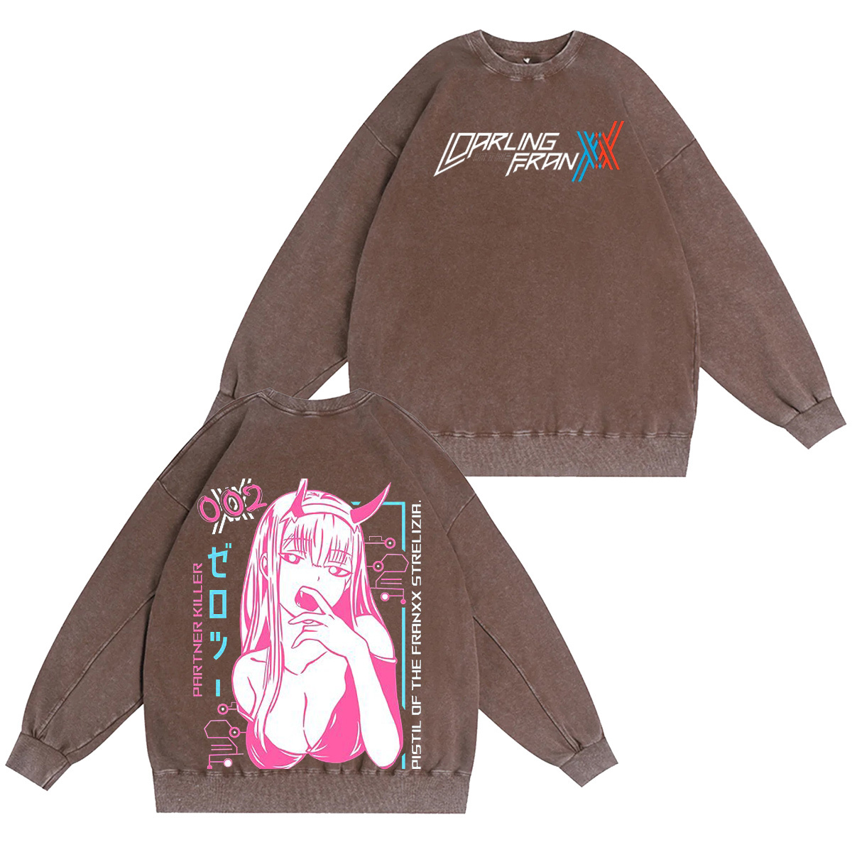 Zero Two From DARLING in the FRANXX  Washed T-shirt/Crewneck/Hoodie