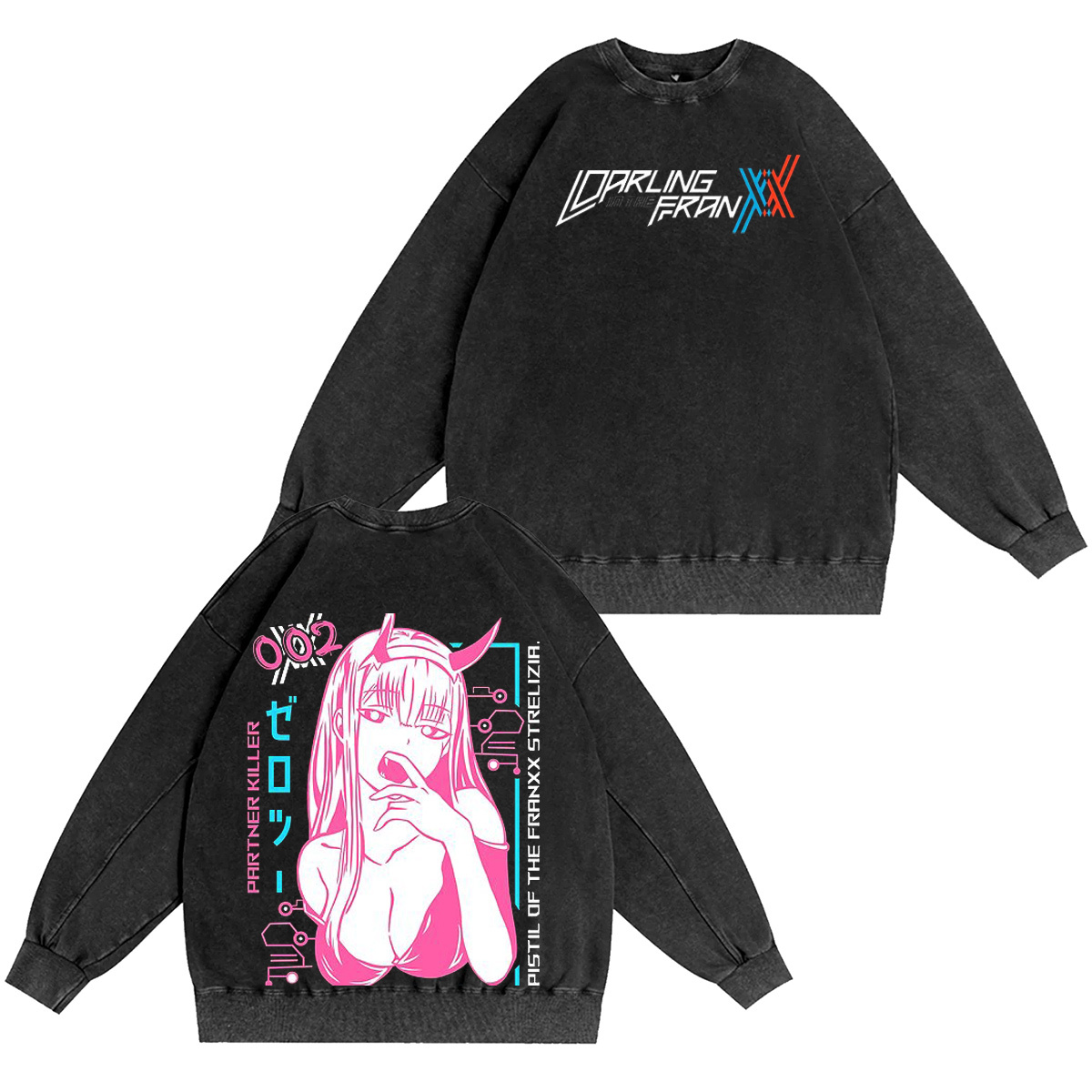 Zero Two From DARLING in the FRANXX  Washed T-shirt/Crewneck/Hoodie