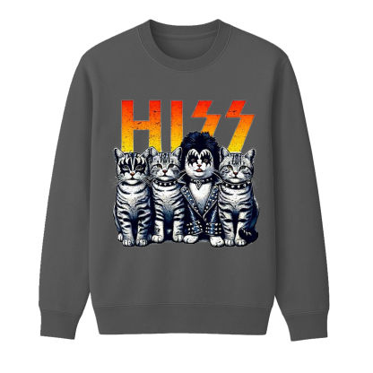 HISS Funny Cat Kittens Lover Hiss Distressed Style Unisex Shirt/Crewneck/Hoodie
