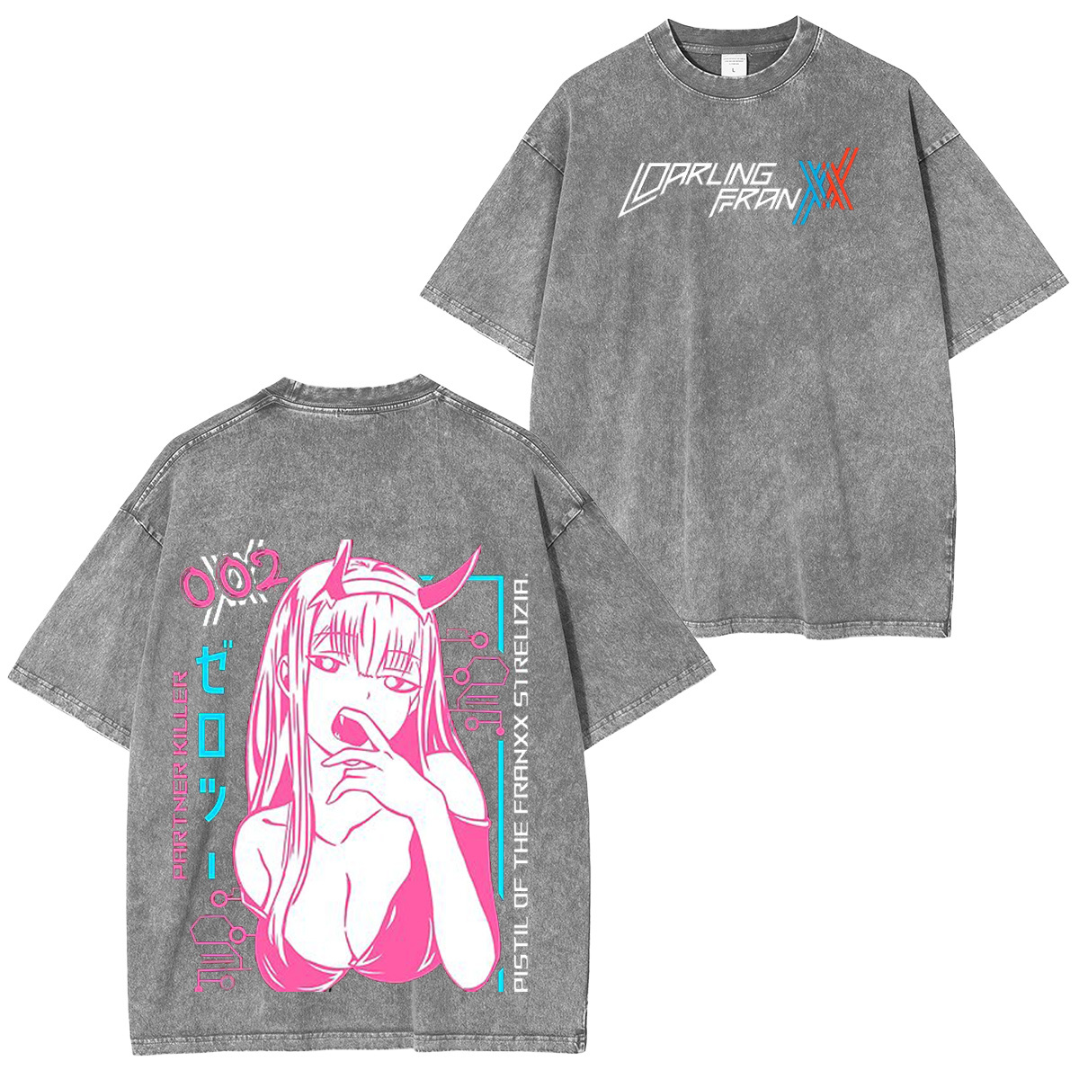 Zero Two From DARLING in the FRANXX  Washed T-shirt/Crewneck/Hoodie