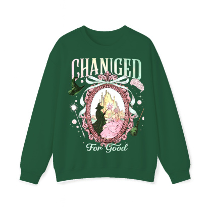 Wicked Changed For Good Witch On Mirror Pink and Green Musical Shirt/Crewneck/Hoodie