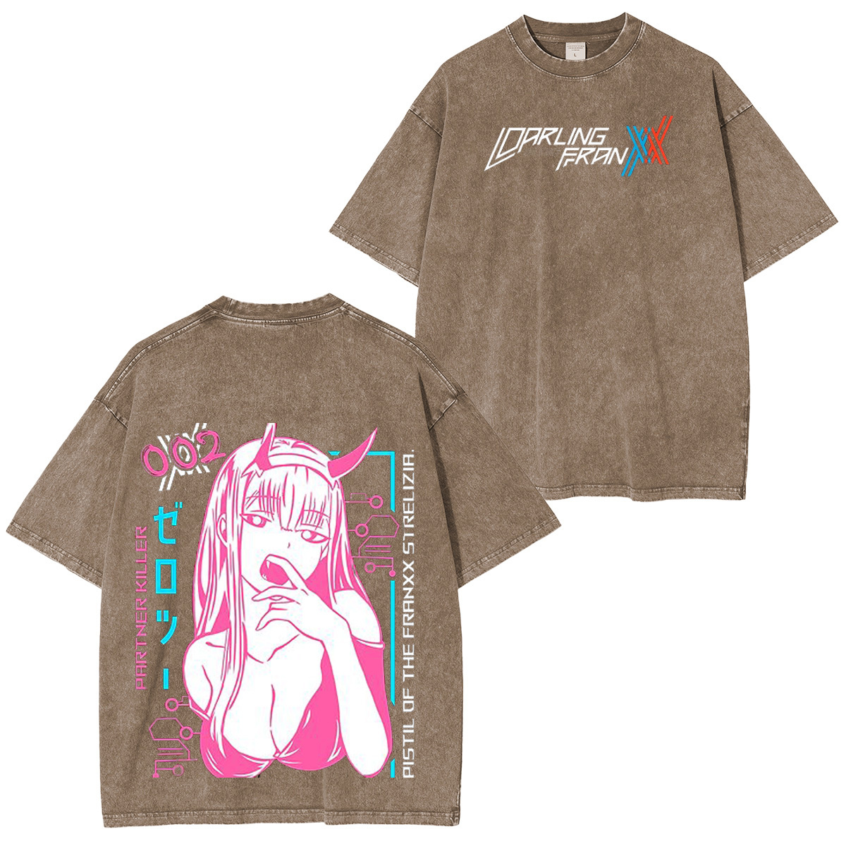 Zero Two From DARLING in the FRANXX  Washed T-shirt/Crewneck/Hoodie
