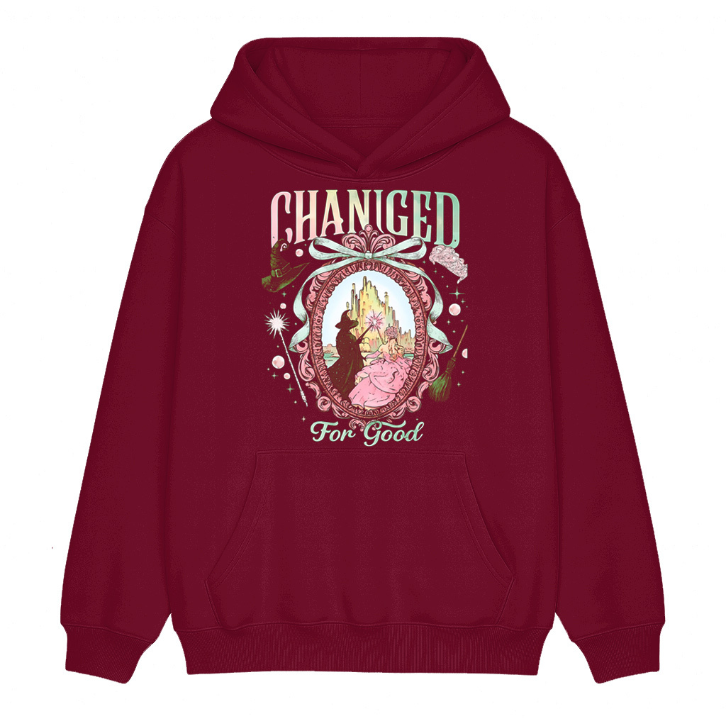 Wicked Changed For Good Witch On Mirror Pink and Green Musical Shirt/Crewneck/Hoodie