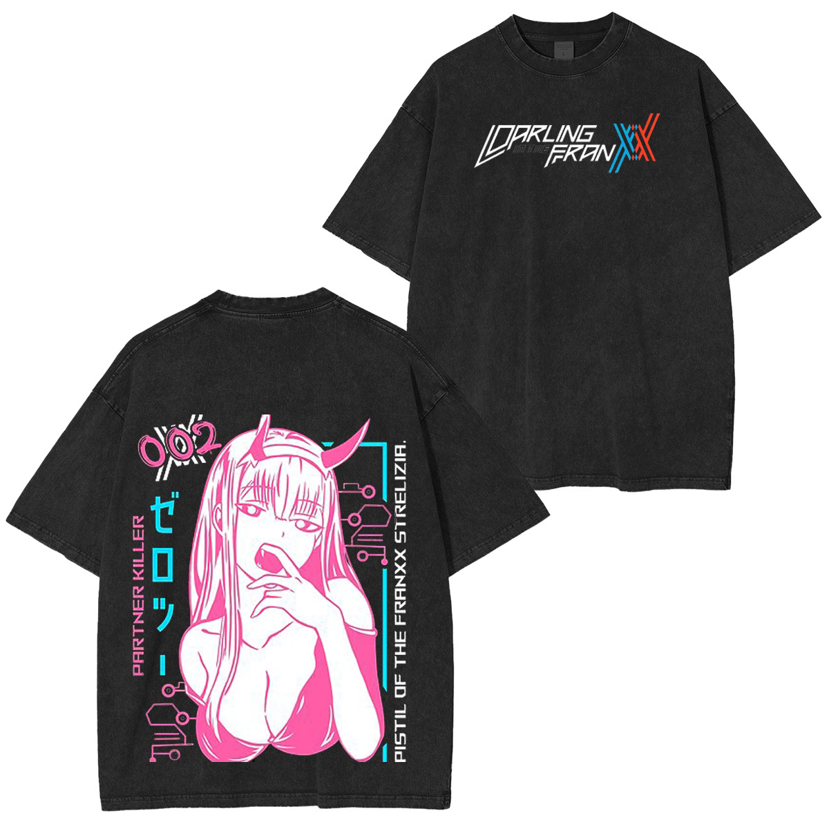 Zero Two From DARLING in the FRANXX Washed T-shirt/Crewneck/Hoodie