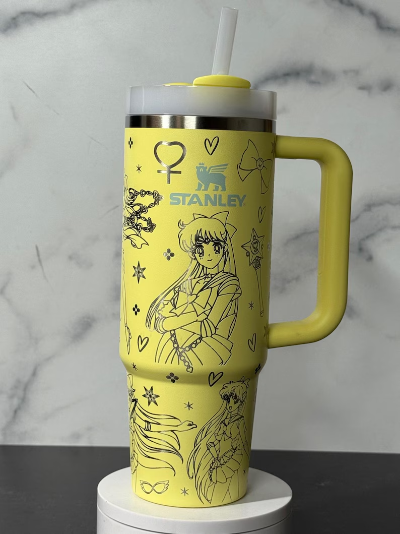 Sailor Moon Laser Engraved Anime Sailor Friend Venus Stanley Tumbler