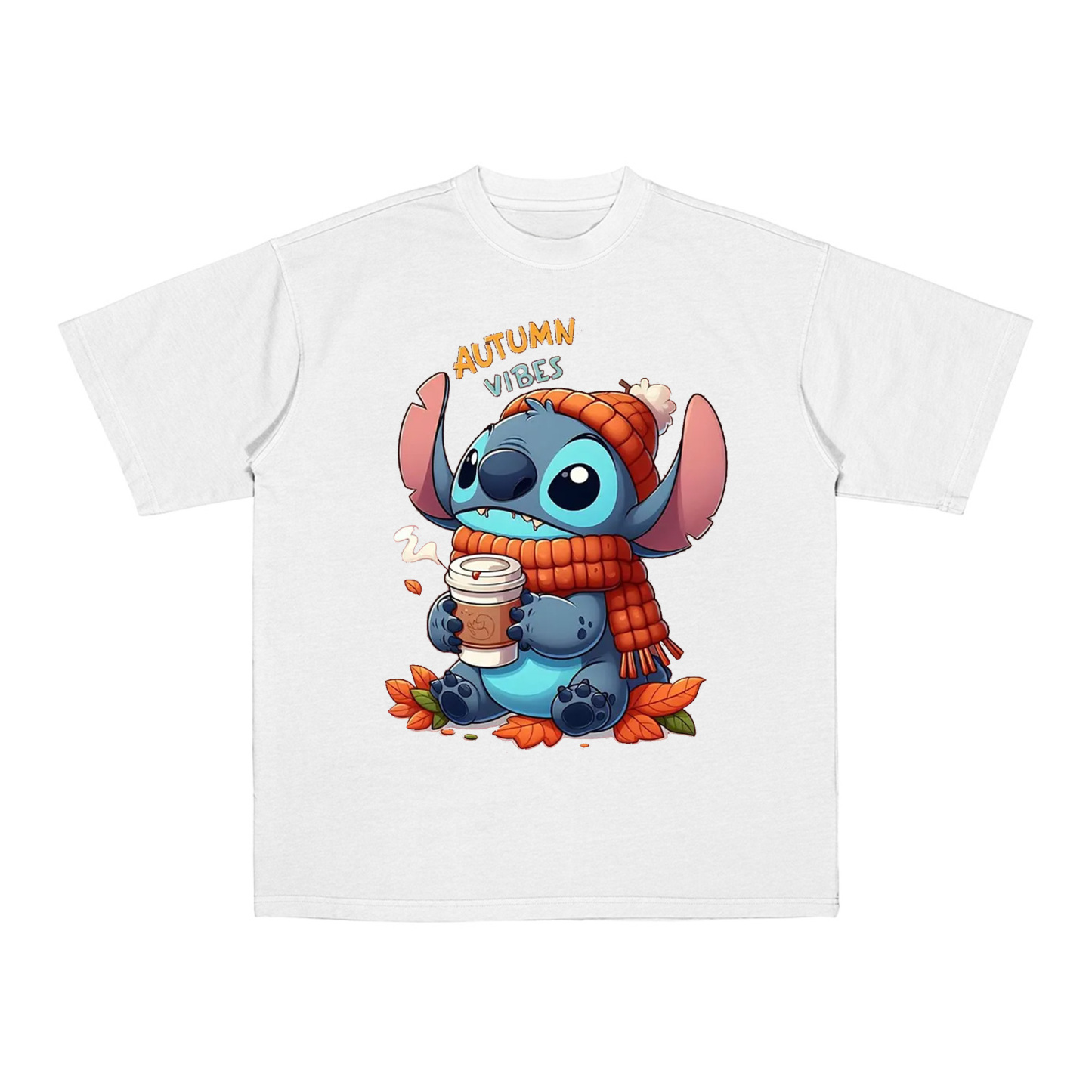 Stitch Fall Leaves T-Shirt