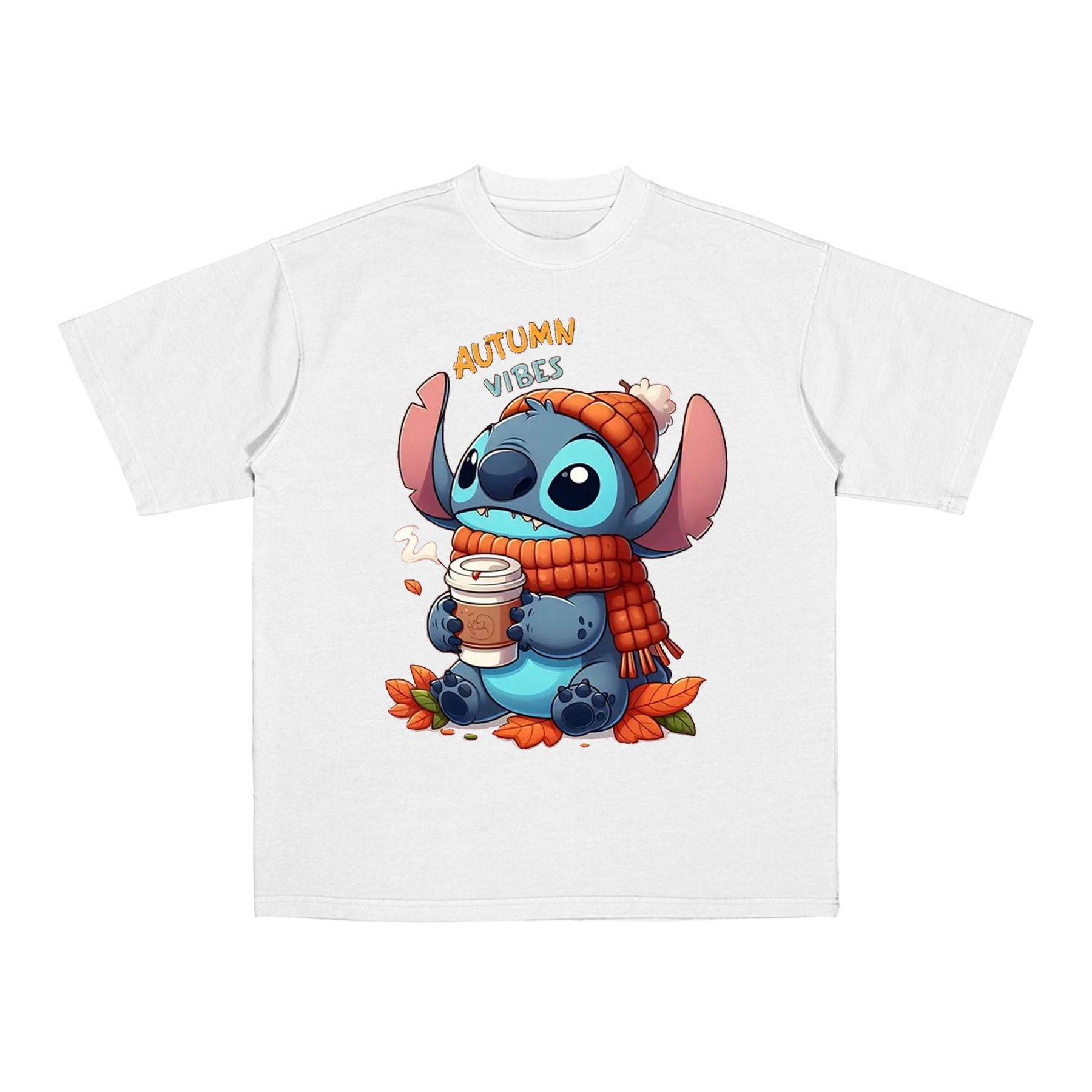 Stitch Fall Leaves T-Shirt
