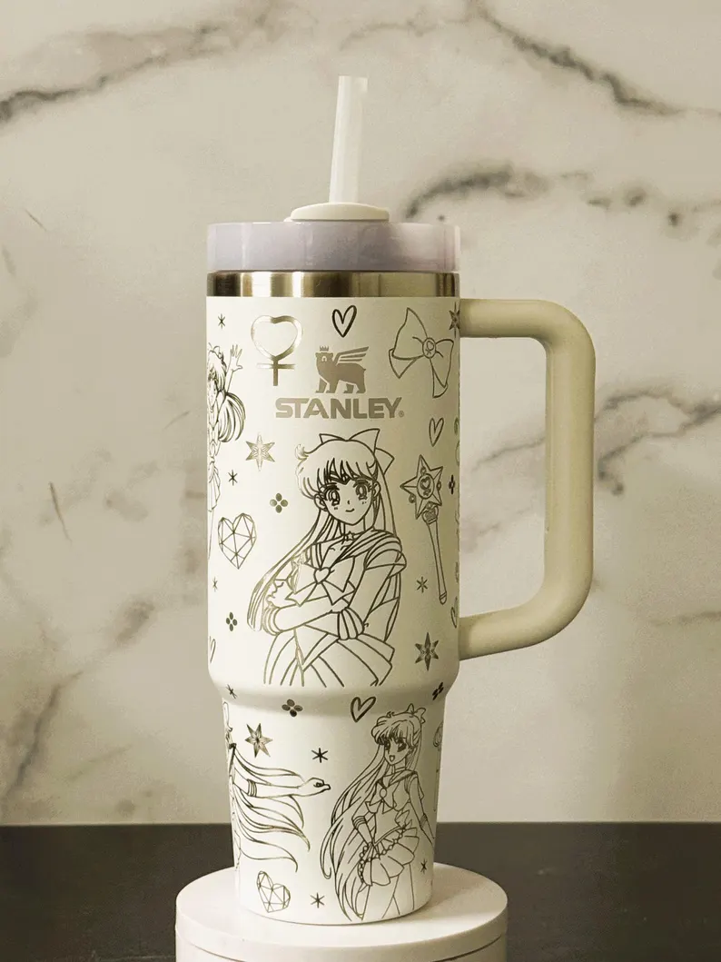Sailor Moon Laser Engraved Anime Sailor Friend Venus Stanley Tumbler