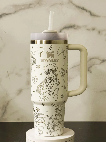 Sailor Moon Laser Engraved Anime Sailor Friend Venus Stanley Tumbler