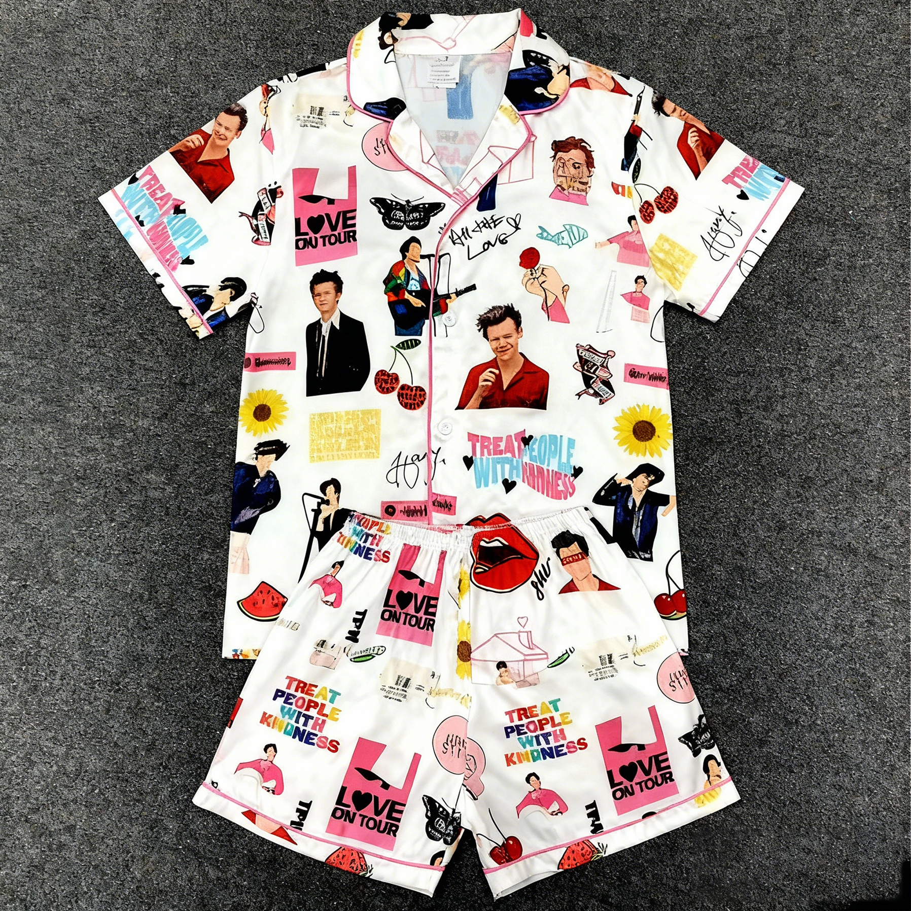 Harry Styles album series - Pajamas –  Romance Print Short Set
