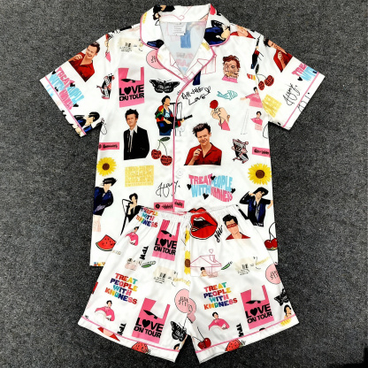 Harry Styles album series - Pajamas –  Romance Print Short Set