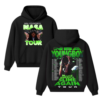 N.B.A Youngboy Masa Tour 2025 Schedule Tour Dates Two Sided Unisex Shirt/Crewneck/Hoodie