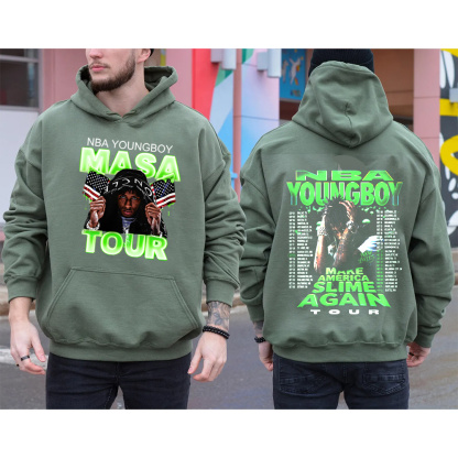 N.B.A Youngboy Masa Tour 2025 Schedule Tour Dates Two Sided Unisex Shirt/Crewneck/Hoodie