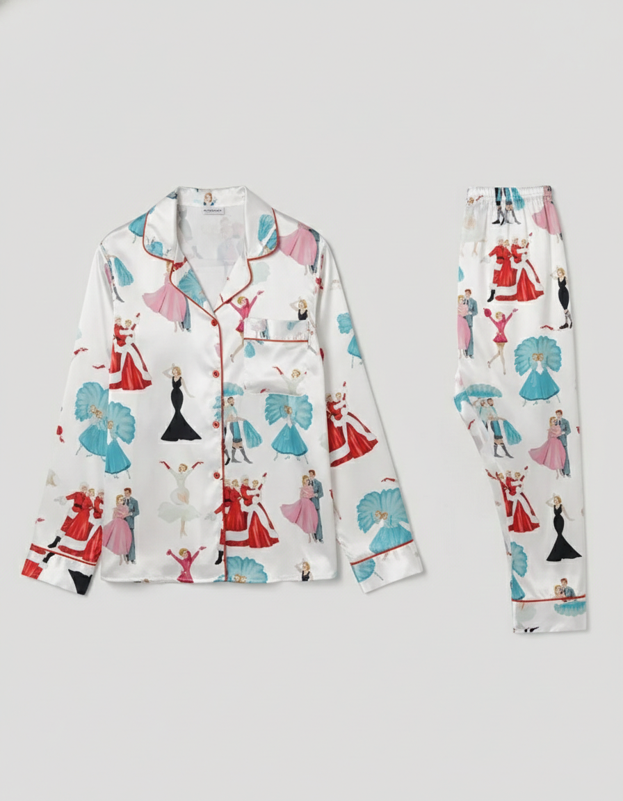 Christmas Satin Pajama Set