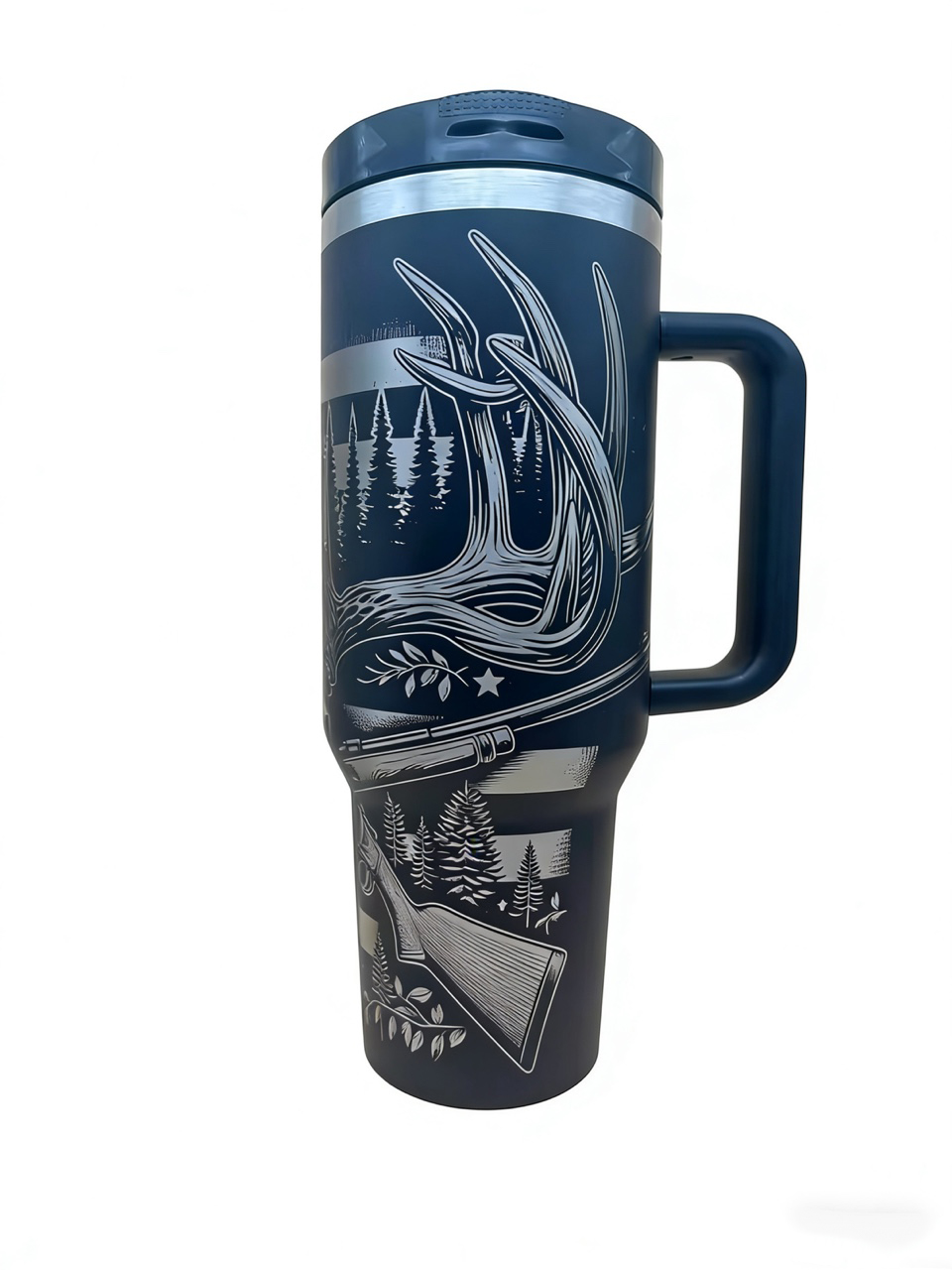 40oz Gun And Skull Tumbler