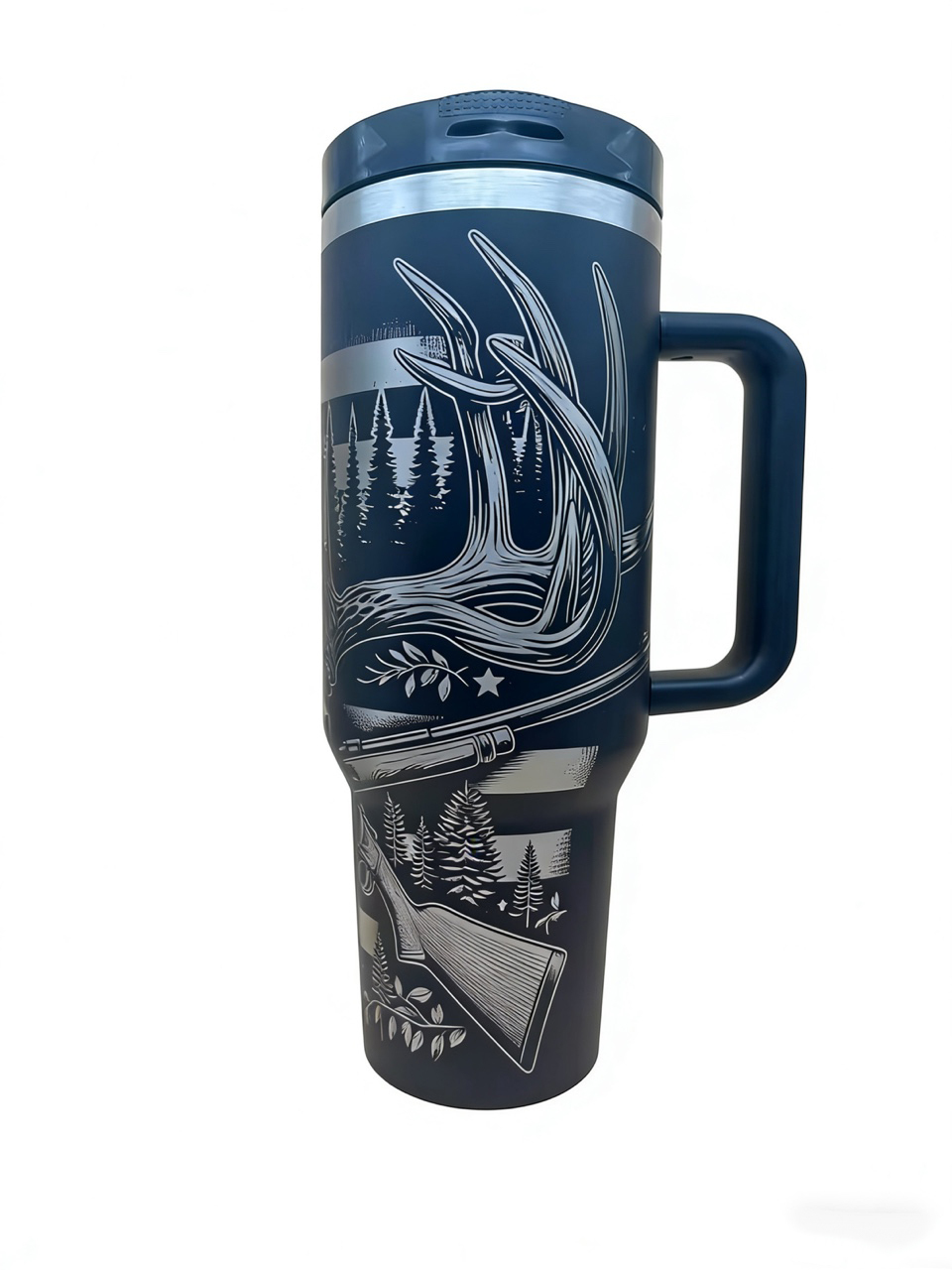 40oz Gun And Skull Tumbler