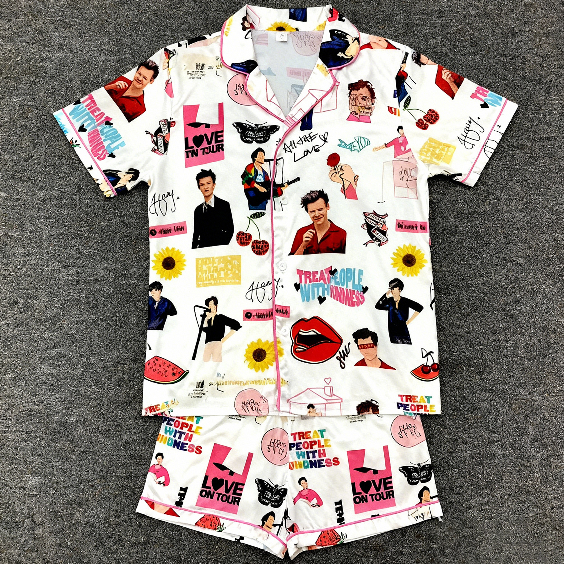 Harry Styles album series - Pajamas – Romance Print Short Set
