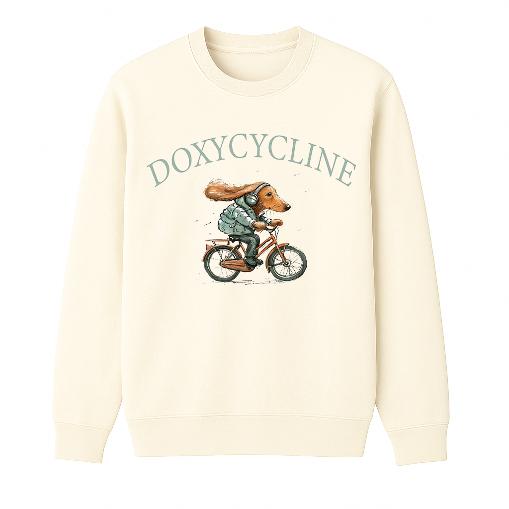 Doxycycline Dachshund Bicycle Unisex Shirt/Crewneck/Hoodie