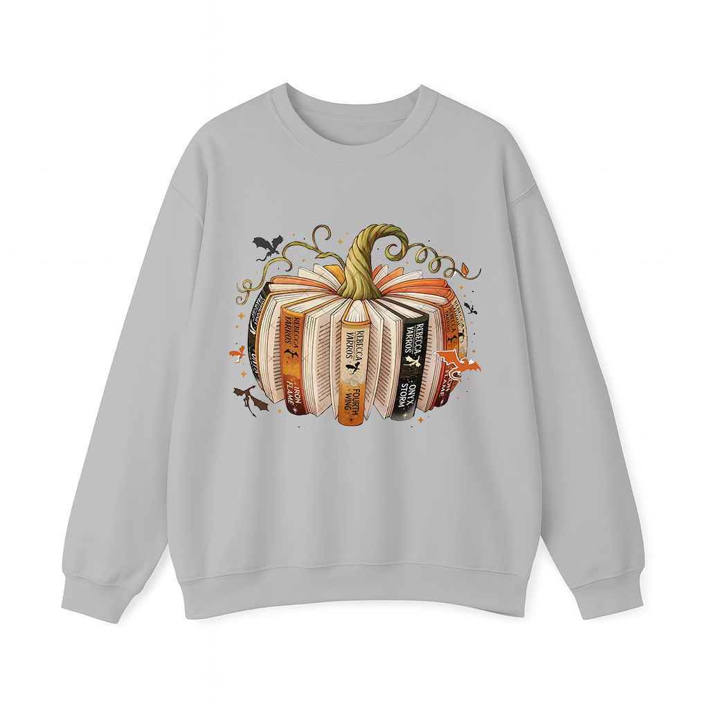 Pumpkin Book Teacher Crewneck Sweatshirt