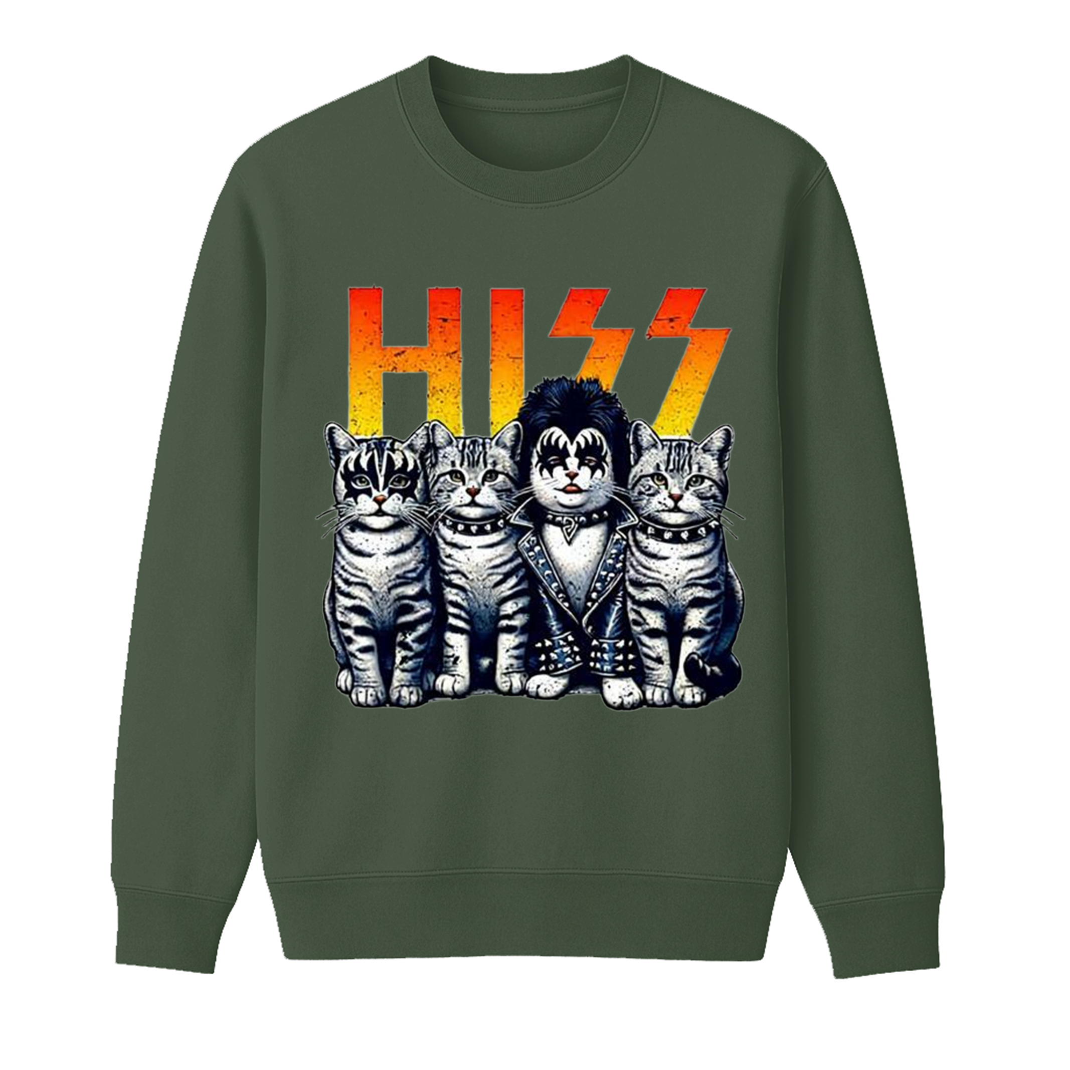 HISS Funny Cat Kittens Lover Hiss Distressed Style Unisex Shirt/Crewneck/Hoodie