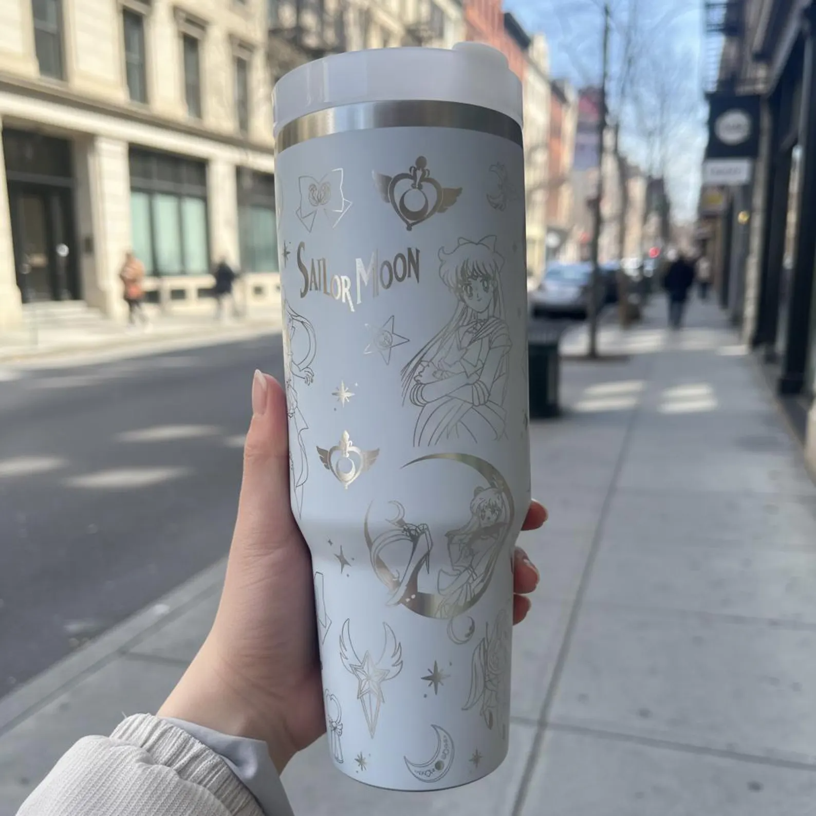 Personalized Anime Manga Moon Girl Laser Engraved Tumbler