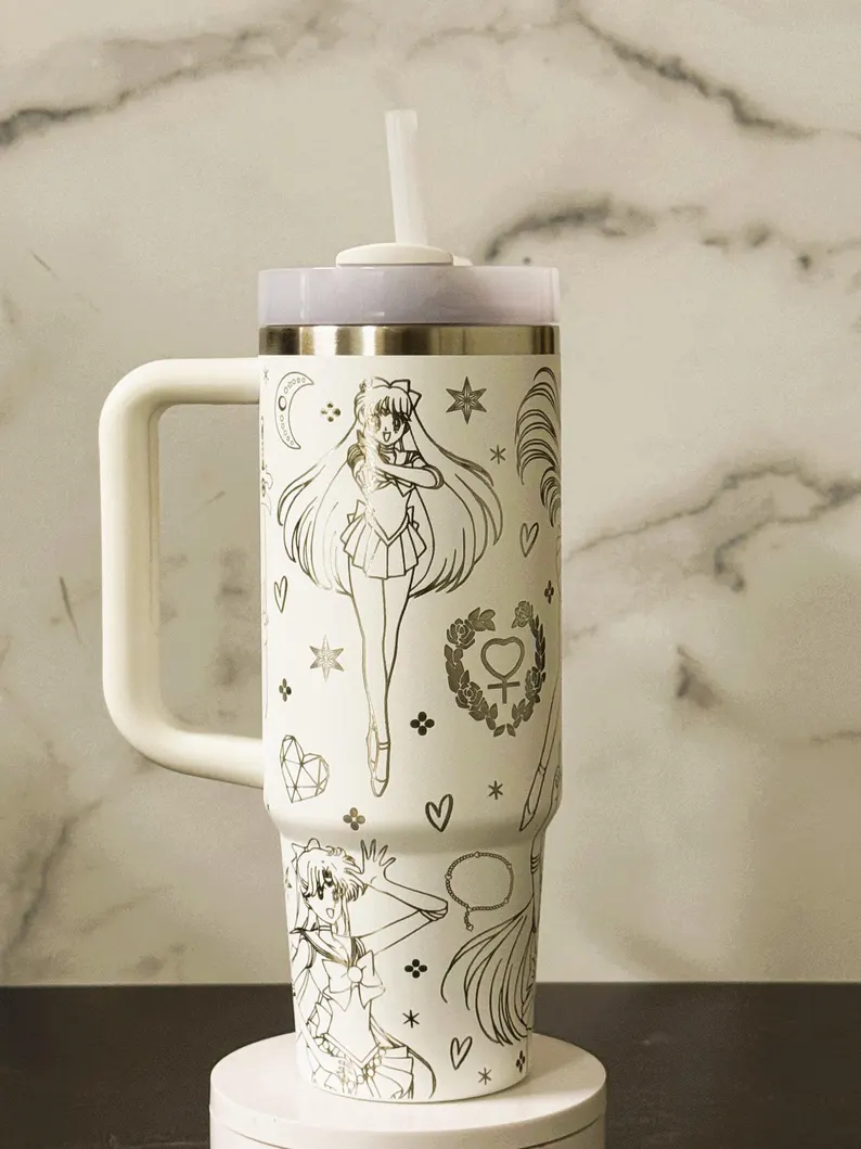 Sailor Moon Laser Engraved Anime Sailor Friend Venus Stanley Tumbler
