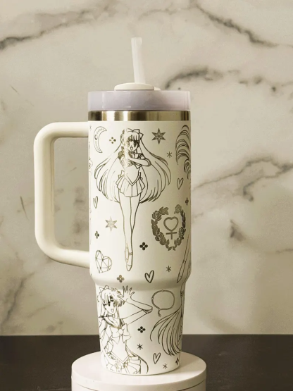 Sailor Moon Laser Engraved Anime Sailor Friend Venus Stanley Tumbler