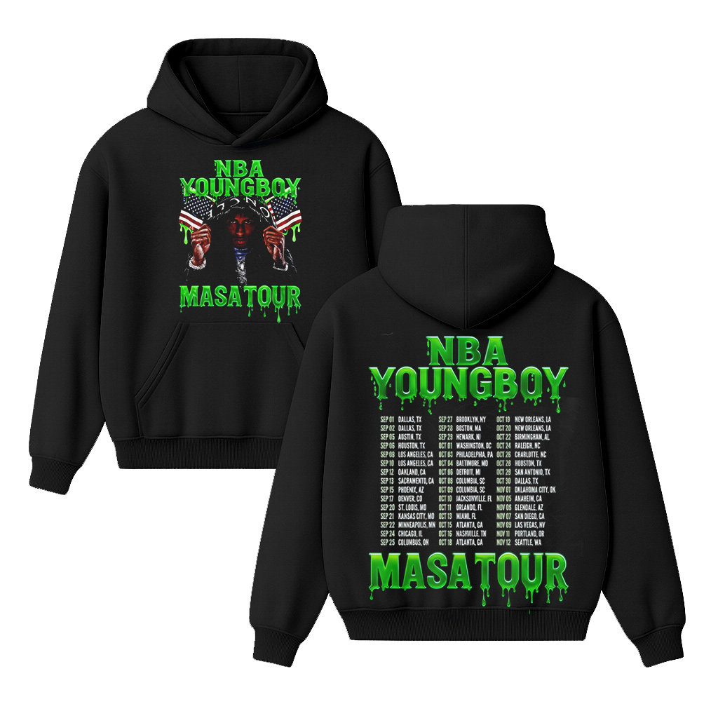 YoungBoy Masa Tour 2025 Merch Two Sided  Shirt/Crewneck/Hoodie