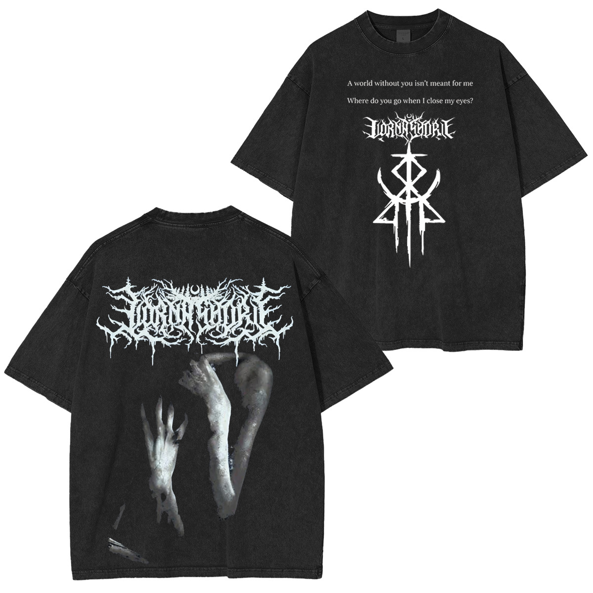 Lorna Shore pain Remains Dancing Like Flames Vintage Washed T-shirt/Cr