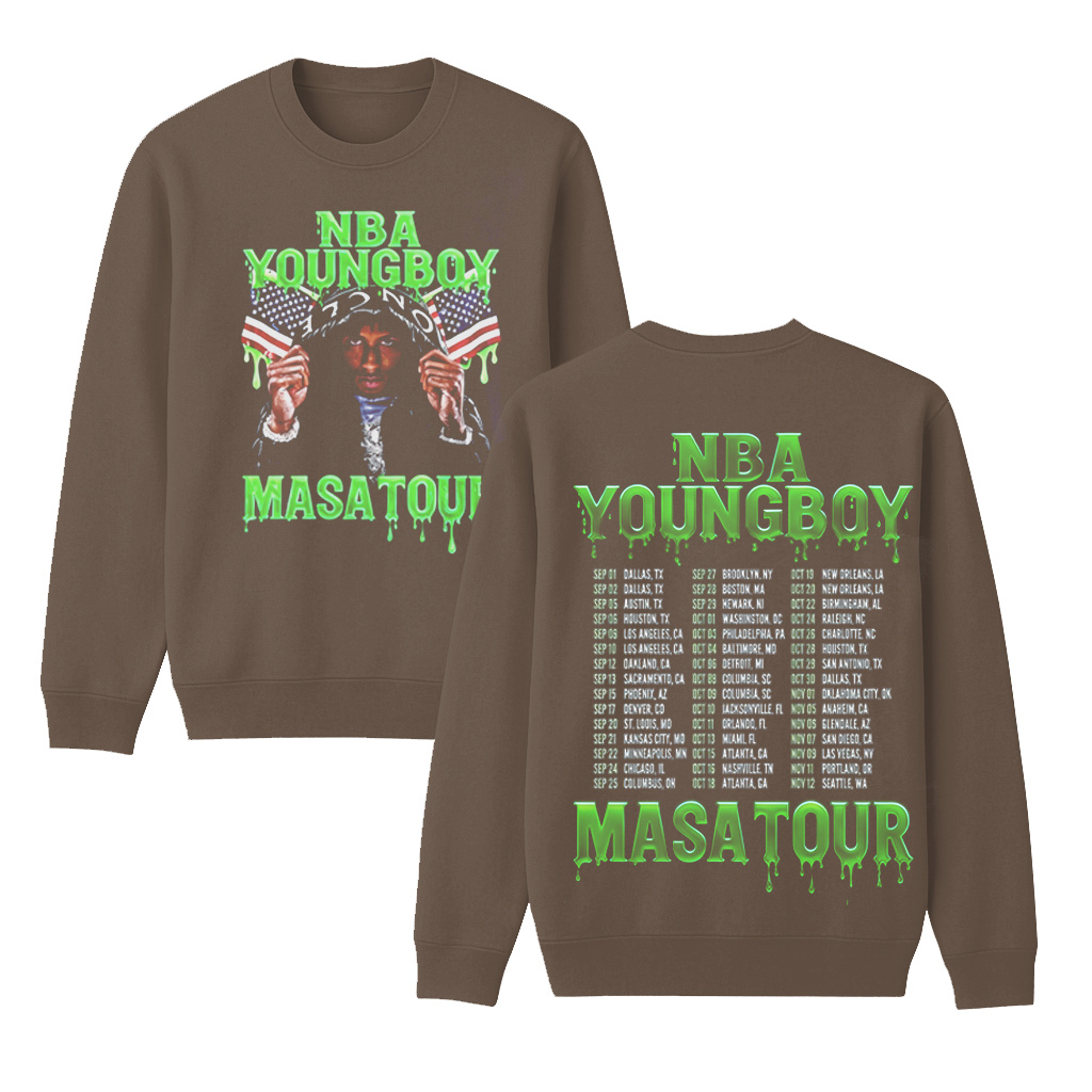 YoungBoy Masa Tour 2025 Merch Two Sided  Shirt/Crewneck/Hoodie