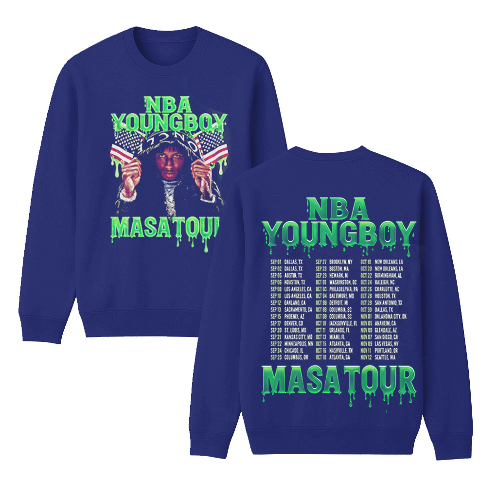YoungBoy Masa Tour 2025 Merch Two Sided  Shirt/Crewneck/Hoodie