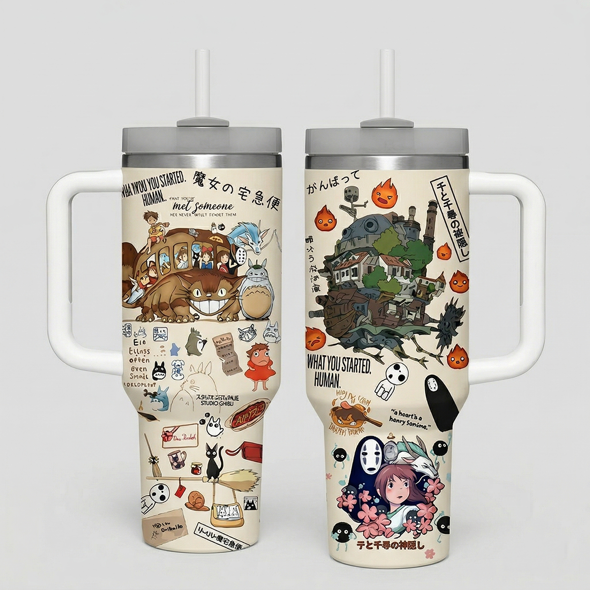 Totoro Cartoon Custom Stanley Cup 40 oz 30 oz Tumbler Cup